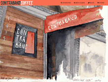 Tablet Screenshot of contrabandcoffeebar.com